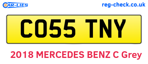 CO55TNY are the vehicle registration plates.