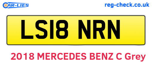 LS18NRN are the vehicle registration plates.