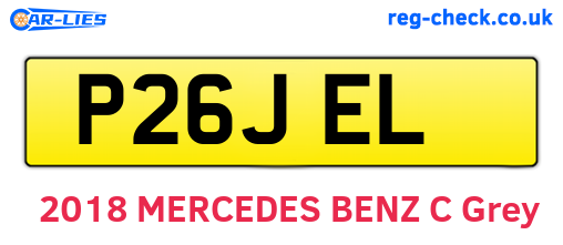 P26JEL are the vehicle registration plates.
