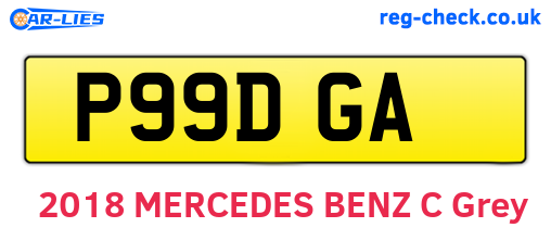 P99DGA are the vehicle registration plates.