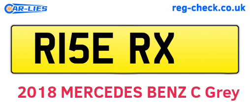 R15ERX are the vehicle registration plates.