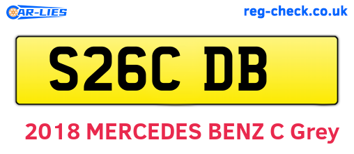 S26CDB are the vehicle registration plates.