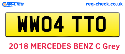 WW04TTO are the vehicle registration plates.