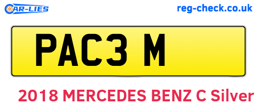 PAC3M are the vehicle registration plates.
