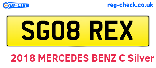 SG08REX are the vehicle registration plates.