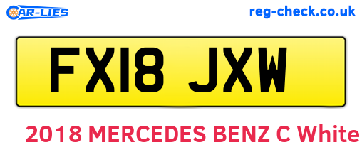 FX18JXW are the vehicle registration plates.