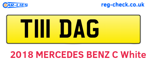 T111DAG are the vehicle registration plates.