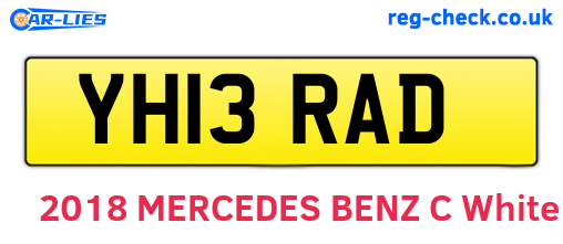 YH13RAD are the vehicle registration plates.