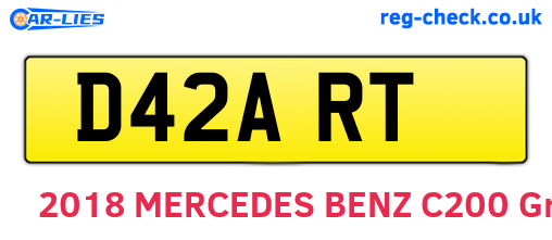 D42ART are the vehicle registration plates.