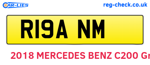 R19ANM are the vehicle registration plates.