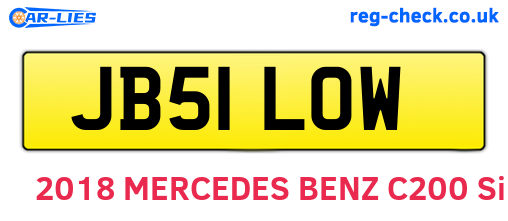 JB51LOW are the vehicle registration plates.