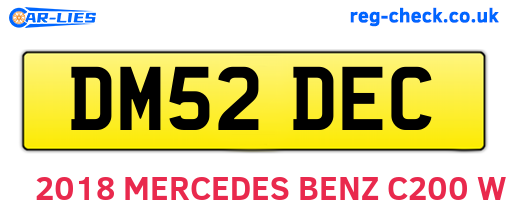DM52DEC are the vehicle registration plates.