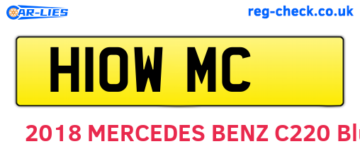 H10WMC are the vehicle registration plates.