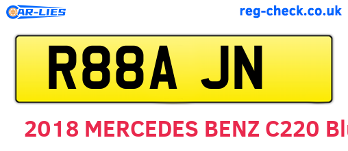 R88AJN are the vehicle registration plates.