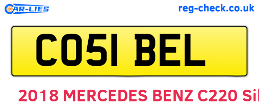 CO51BEL are the vehicle registration plates.