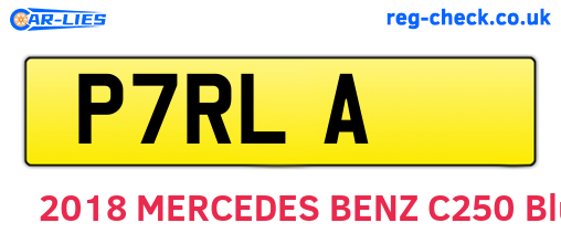P7RLA are the vehicle registration plates.