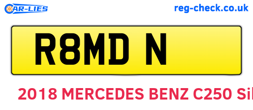 R8MDN are the vehicle registration plates.