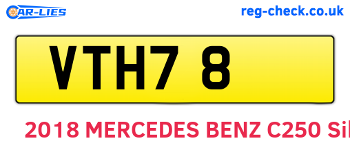 VTH78 are the vehicle registration plates.