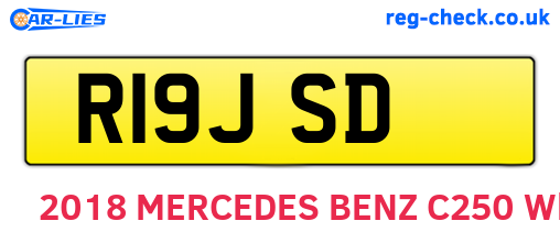 R19JSD are the vehicle registration plates.