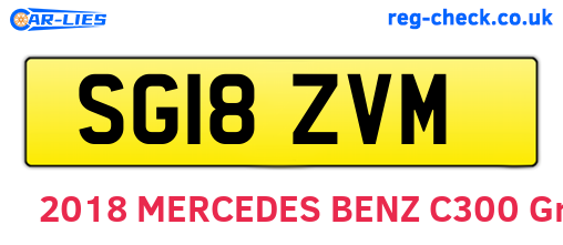 SG18ZVM are the vehicle registration plates.