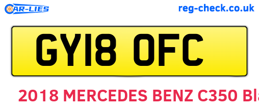 GY18OFC are the vehicle registration plates.