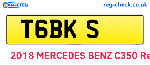 T6BKS are the vehicle registration plates.