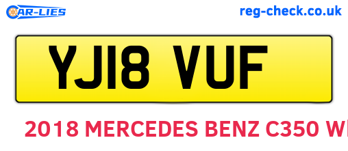 YJ18VUF are the vehicle registration plates.
