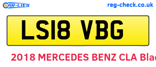 LS18VBG are the vehicle registration plates.