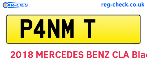 P4NMT are the vehicle registration plates.
