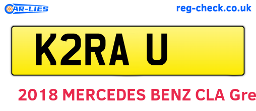 K2RAU are the vehicle registration plates.