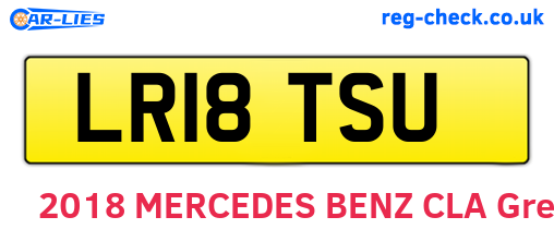 LR18TSU are the vehicle registration plates.