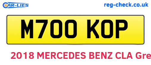 M700KOP are the vehicle registration plates.
