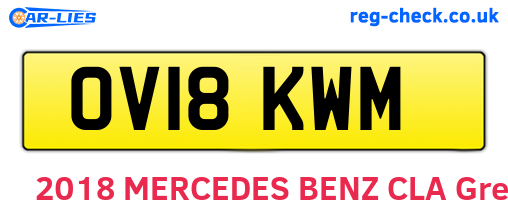 OV18KWM are the vehicle registration plates.