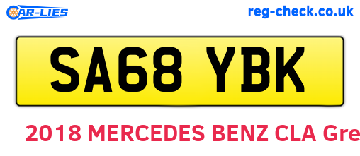 SA68YBK are the vehicle registration plates.