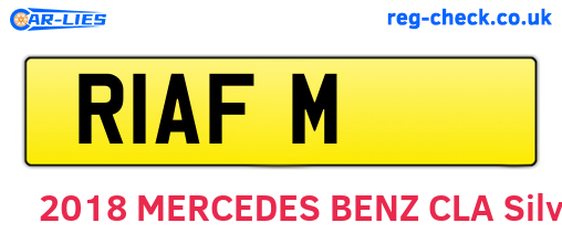 R1AFM are the vehicle registration plates.