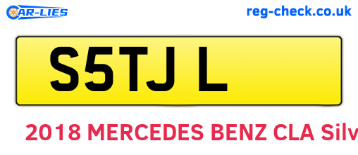 S5TJL are the vehicle registration plates.