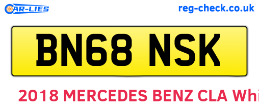 BN68NSK are the vehicle registration plates.