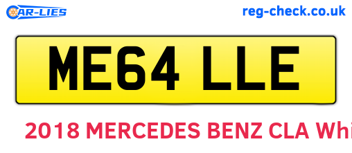 ME64LLE are the vehicle registration plates.