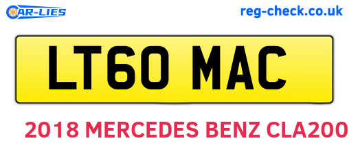 LT60MAC are the vehicle registration plates.