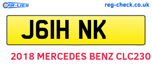 J61HNK are the vehicle registration plates.