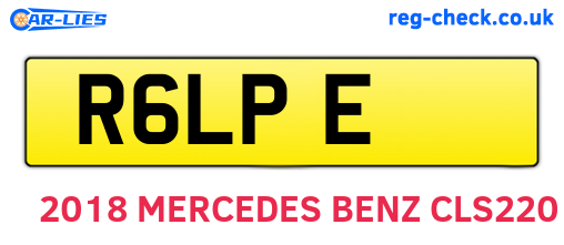 R6LPE are the vehicle registration plates.