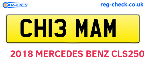 CH13MAM are the vehicle registration plates.