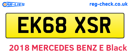 EK68XSR are the vehicle registration plates.