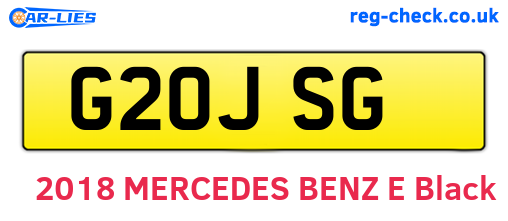 G20JSG are the vehicle registration plates.