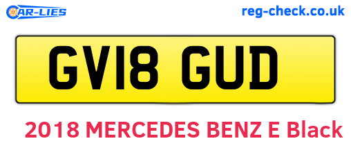 GV18GUD are the vehicle registration plates.