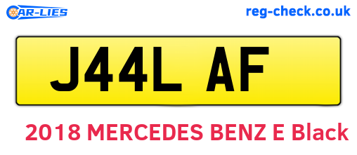 J44LAF are the vehicle registration plates.