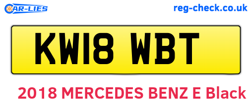 KW18WBT are the vehicle registration plates.