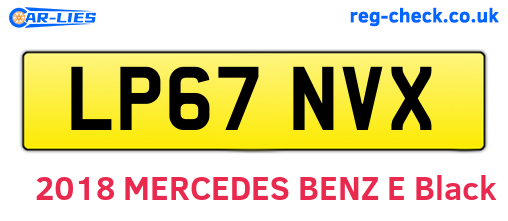 LP67NVX are the vehicle registration plates.