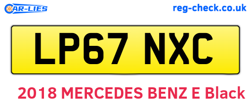 LP67NXC are the vehicle registration plates.