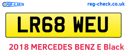 LR68WEU are the vehicle registration plates.
